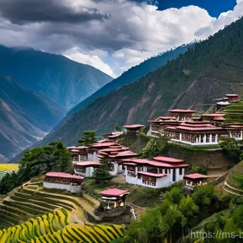 Home 27 부탄 여행 중 주의할 교통 규칙 - **Prompt 1: Serene Mountain Drive in Bhutan**
"A majestic wide shot of a winding asphalt road cu...