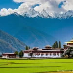 부탄 가는 방법 - **Image Prompt 1: The New Era of Bhutanese Tourism - Sustainable Exploration**
    A vibrant, sun-dr...